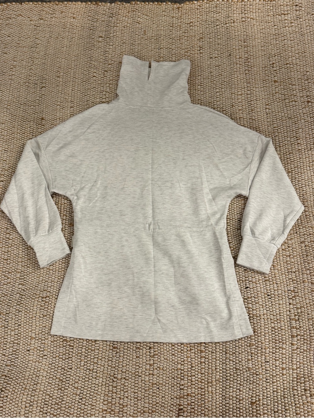 VARLEY Freya Sweatshirt Large Ivory Marl Casual Lounge Comfort Cowl Turtleneck - Picture 5 of 12
